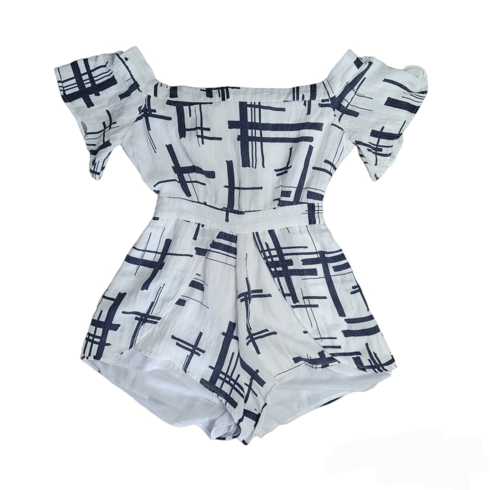 Black and white romper size Medium